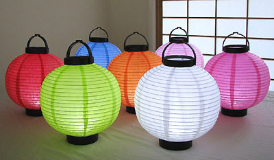 6pc. Value Pack Set LED Battery 8in Round Paper Lanterns