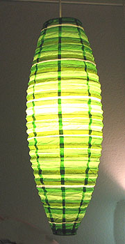Preppy Stripe Green Shuttle Lanterns