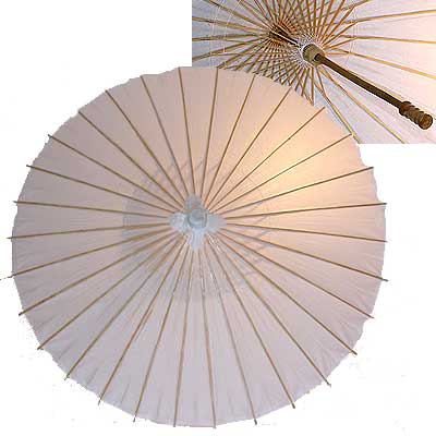 32in Paper Umbrella in WHITE