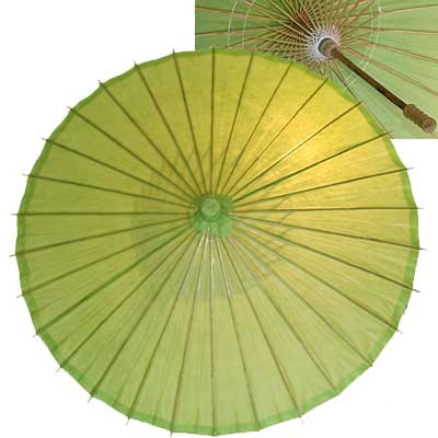 32in Paper Umbrella in LIME GREEN