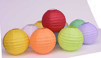 10PC Value-Pack 8in Multi Round Paper Lanterns