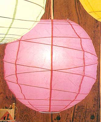 10PC Value-Pack MARU Paper Lantern In Rose Pink