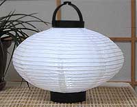 LED Battery 10in Saturn Paper Lanterns in WHITE