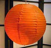 Even Ribbing Paper Lantern In Orange