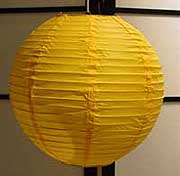 Even Ribbing Paper Lantern In Golden-Yellow
