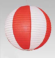 Two Tone Paper Lantern Red-White